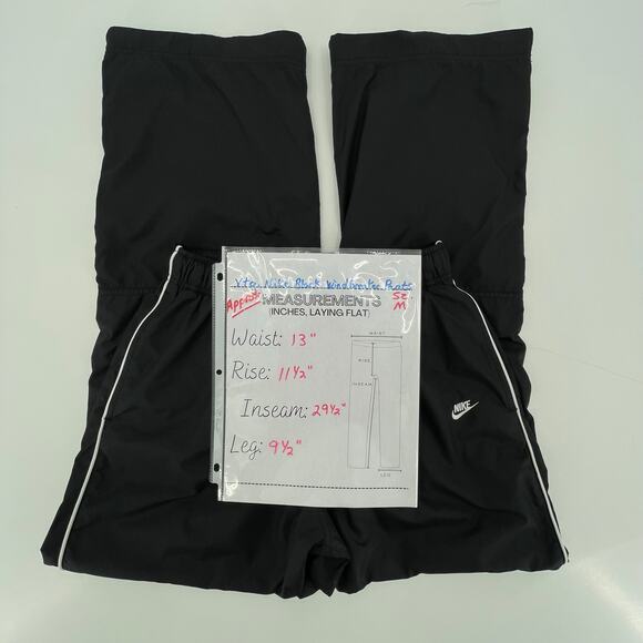 Nike Vintage Women's Track Pants, Mesh Lined, White Stripe, Ankle Zip, Sz Medium - Picture 7 of 7